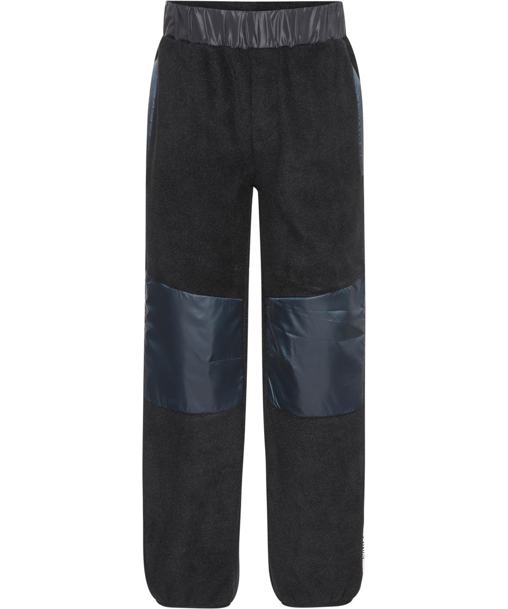 Ubaldo - Black - Black fleece trousers