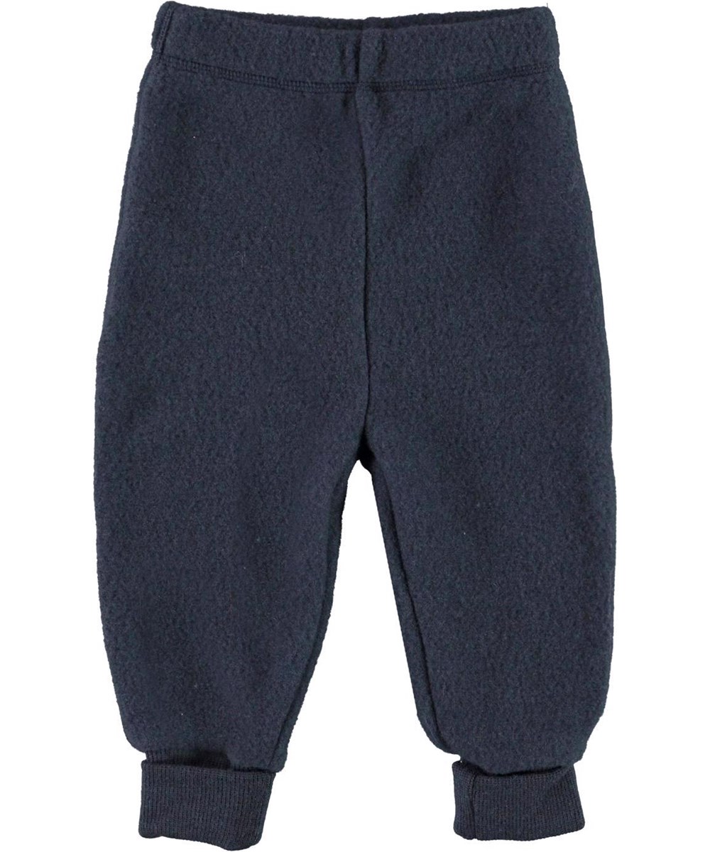 Ulmer - Dark Navy - Baby wool trousers in blue