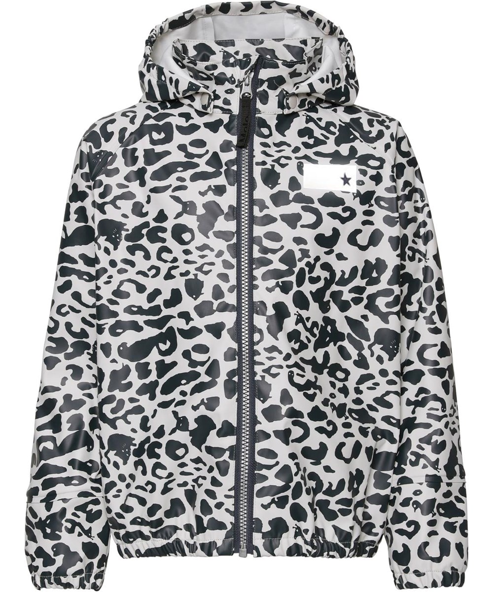 Wade - Leo Blue - Recycled rainwear set with leopard print