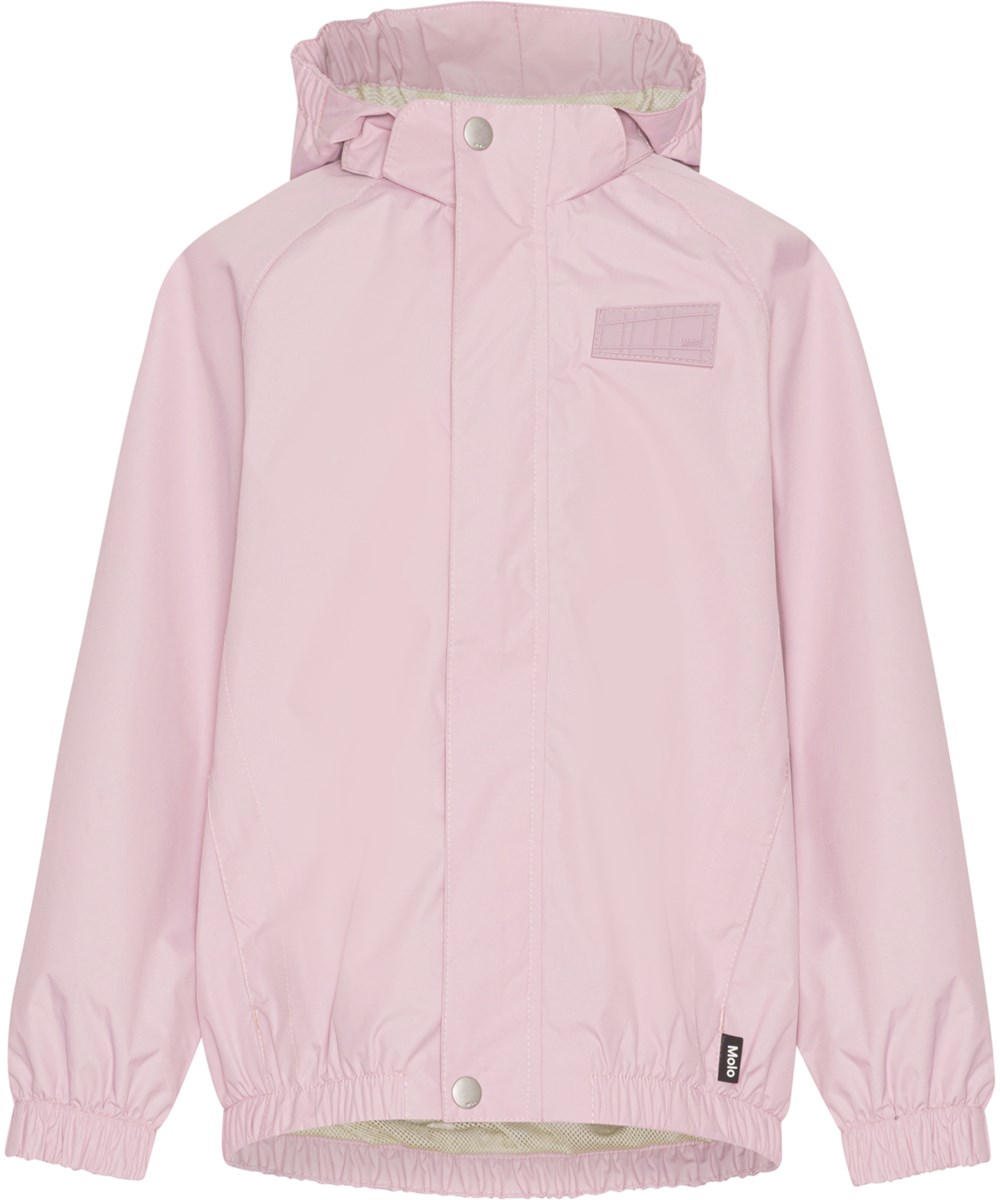 Waiton - Blue Pink - Pink rain jacket with star reflector