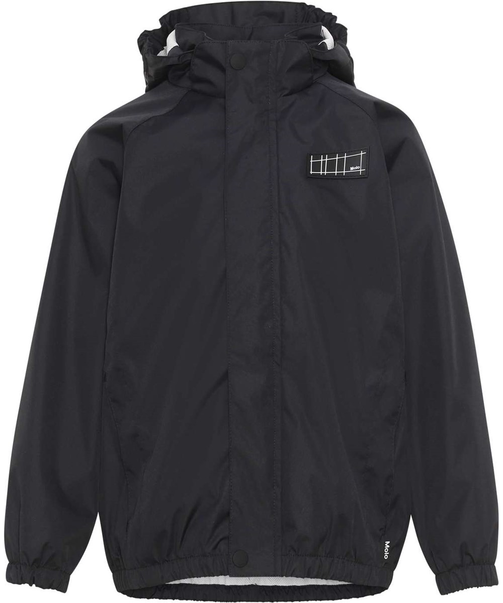 Waiton - Black - Lightweight and breathable rain jacket in black 