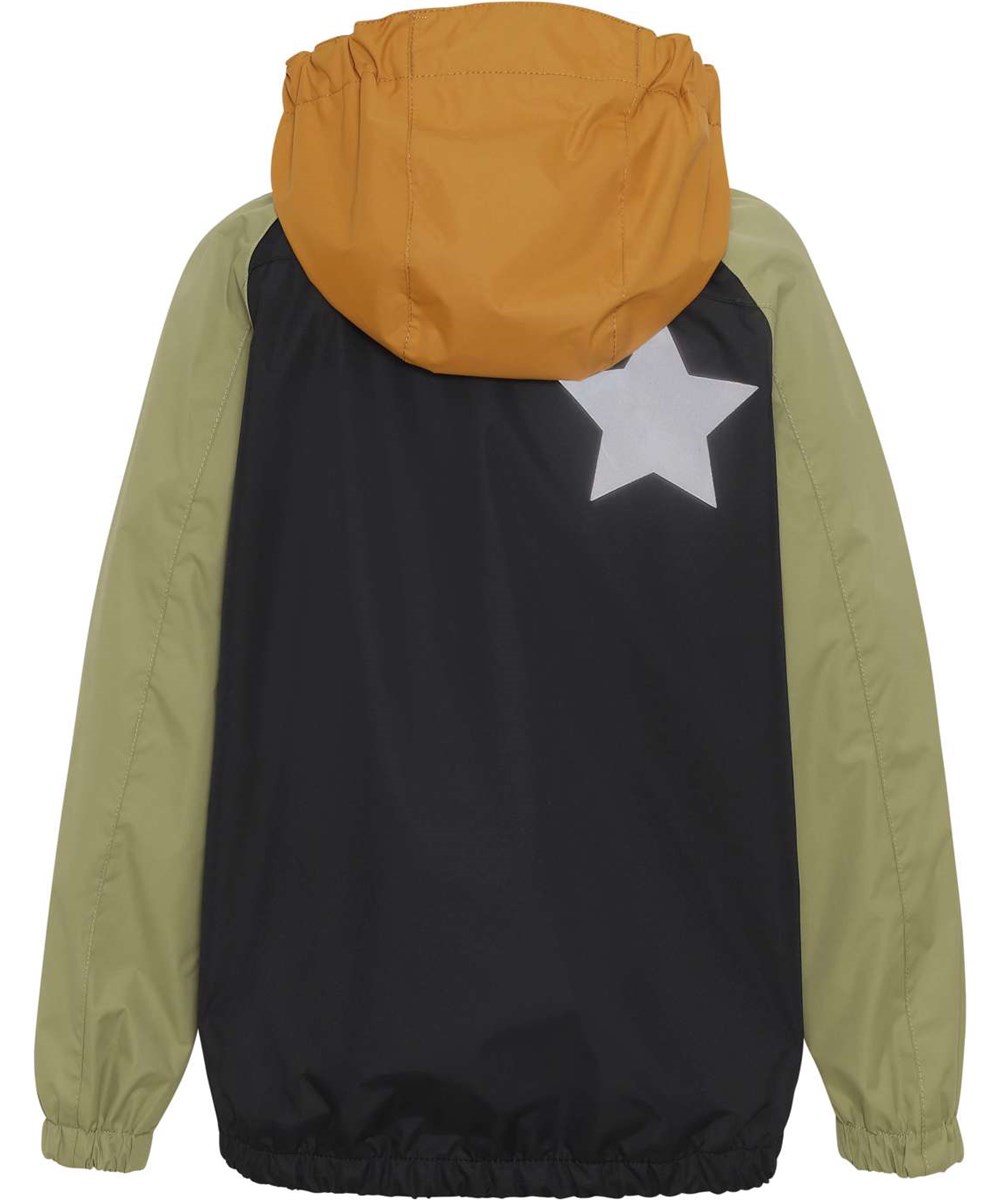 Waiton - Black Block - Lightweight and breathable rain jacket in colour mix