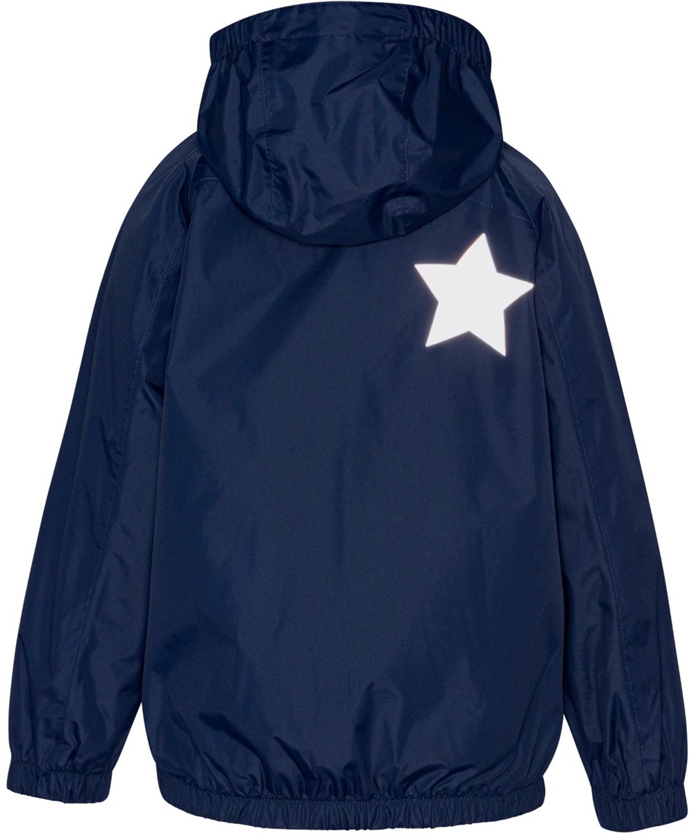 Waiton - Universe - Dark blue, breathable rain jacket 