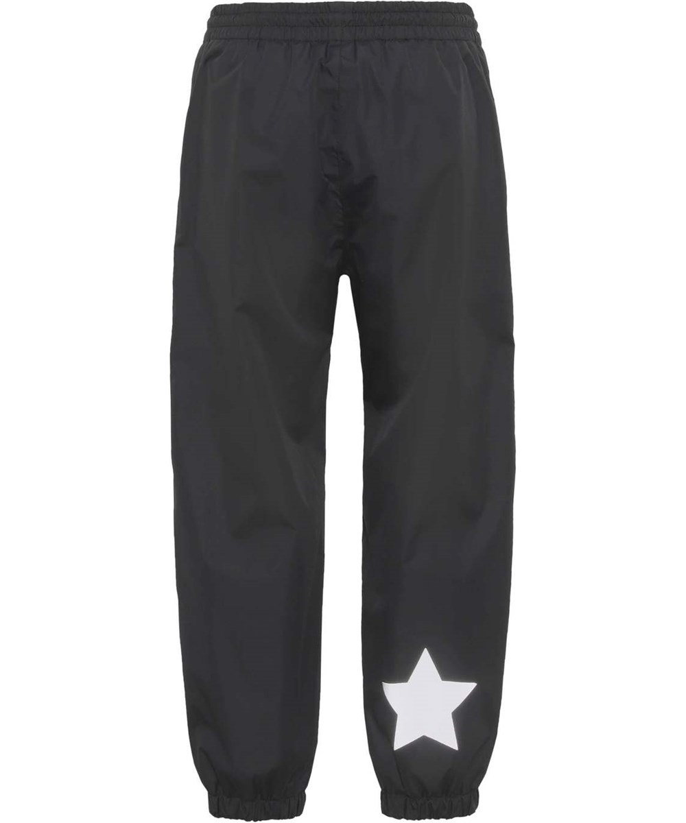 Waits - Black - Lightweight and breathable rain trousers in black