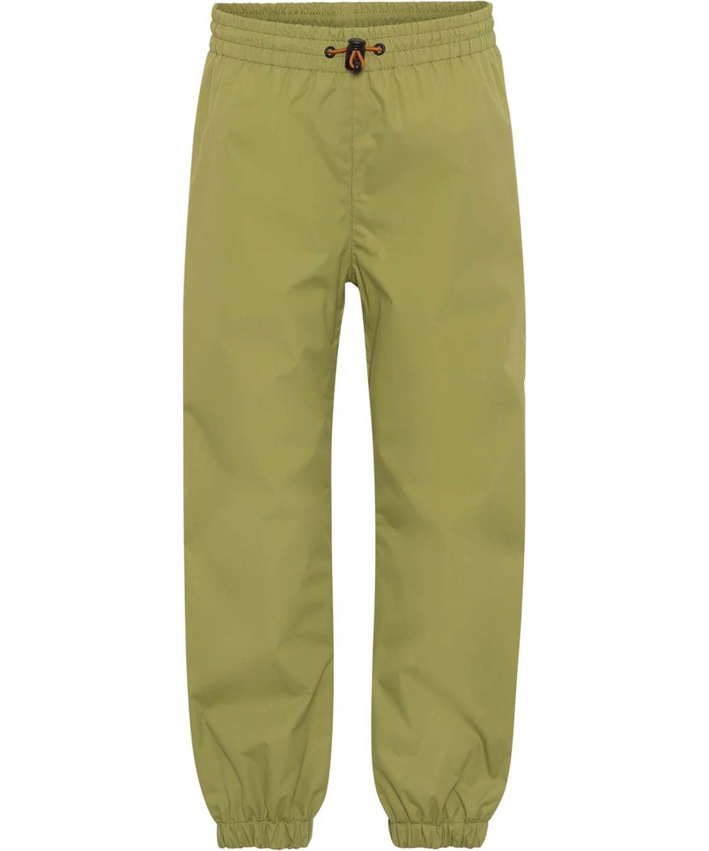 Waits - Cedar - Lightweight and breathable rain trousers in moss green