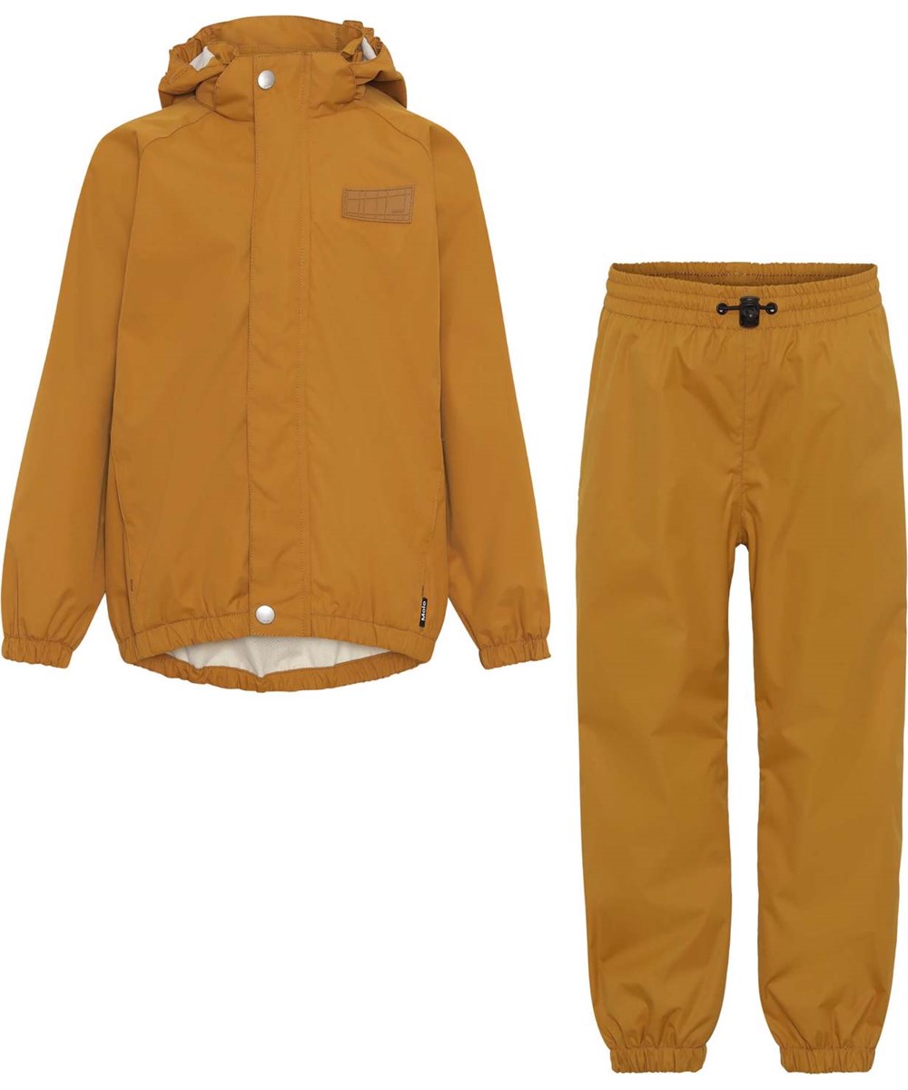 Whalley - Almond - Lightweight and breathable rainwear set in golden yellow