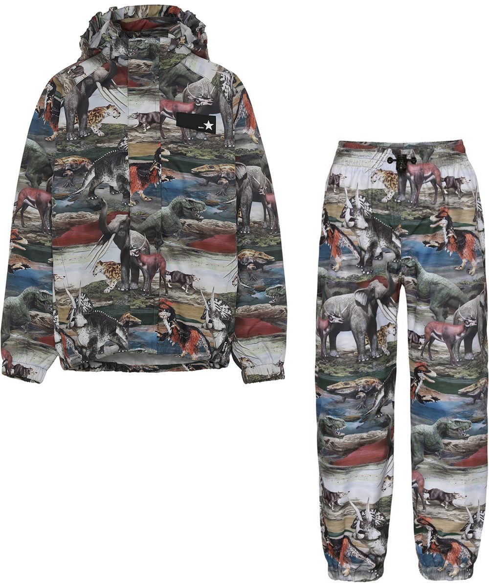 Whalley - Ancient Animals - Rainwear set with dinosaur print