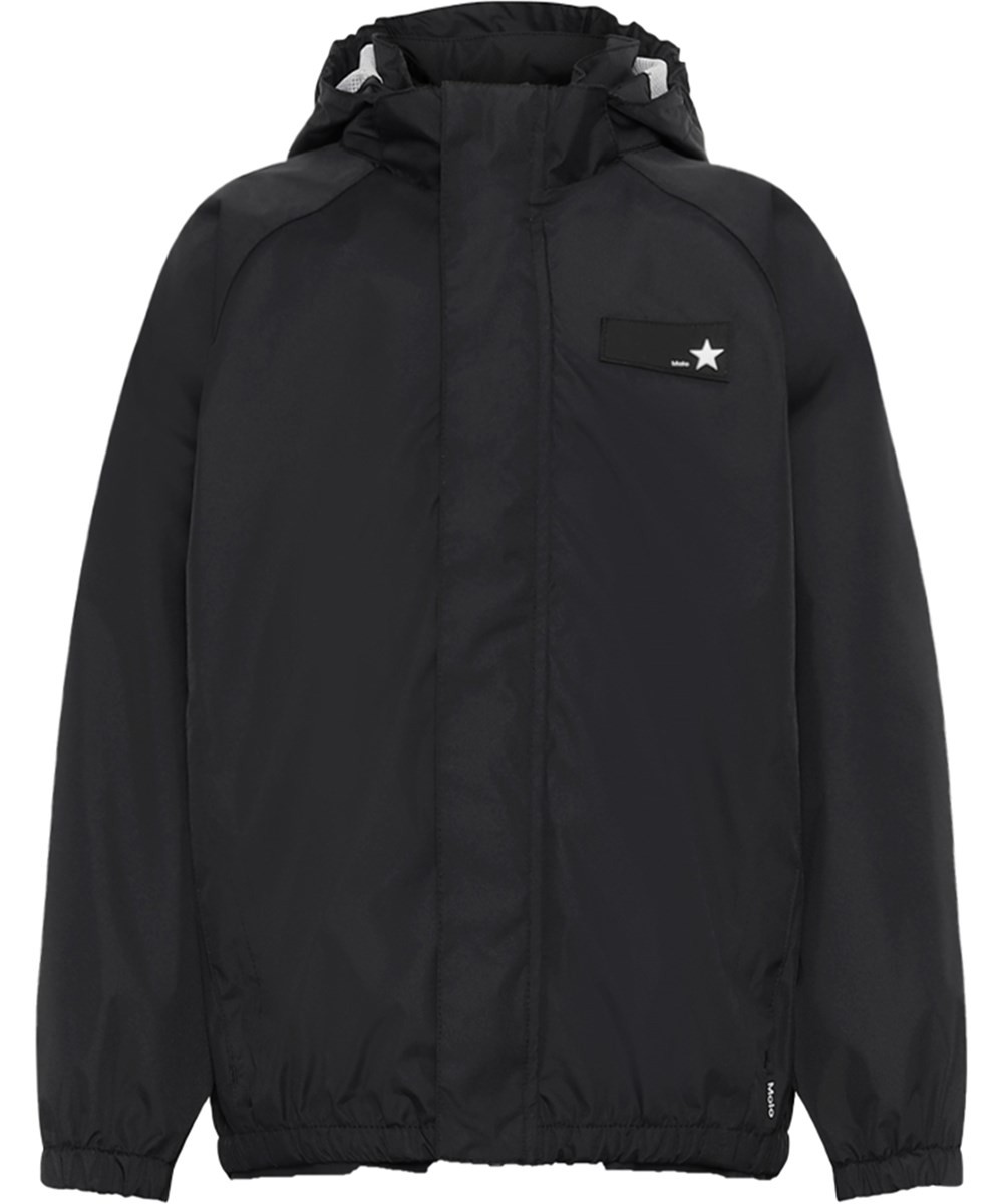 Whalley - Black - Black rainwear set with star reflector