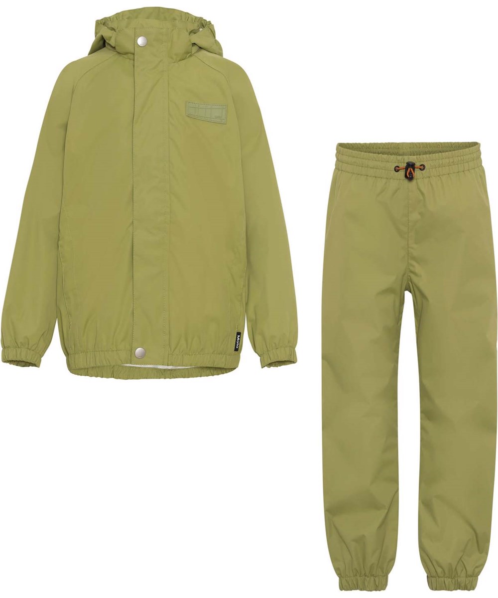 Whalley - Cedar - Lightweight and breathable rainwear set in moss green