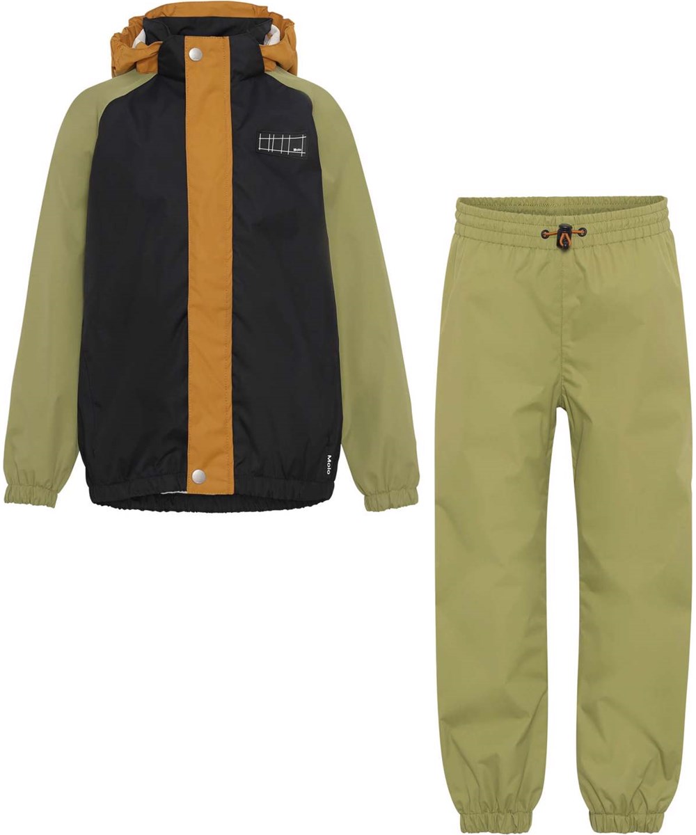 Whalley - Cedar Block - Lightweight and breathable rainwear set in colour mix