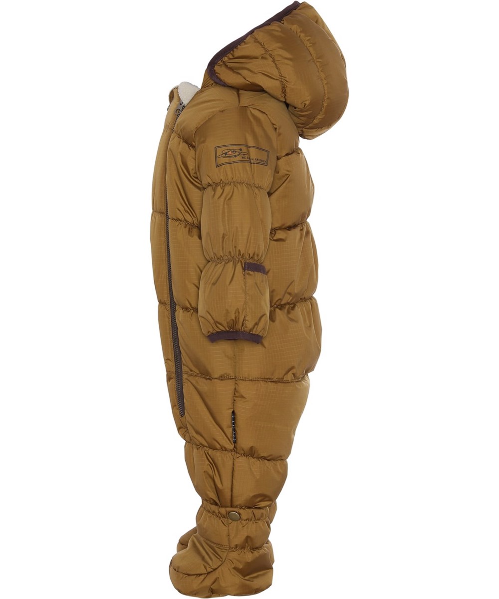 Hebe - Earthy - Recycled brown baby snowsuit