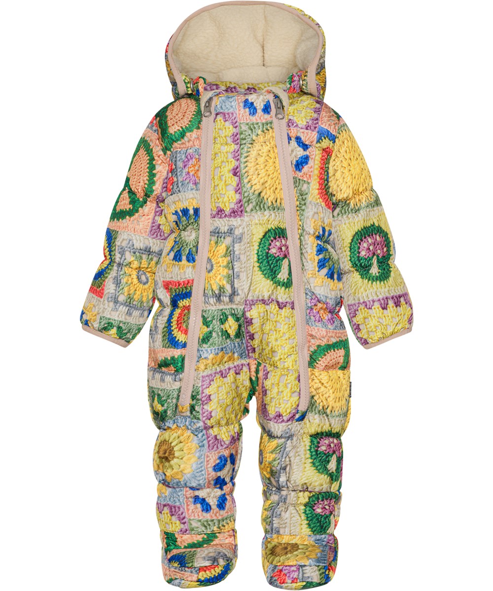 Hebe - Joyfull Crochet - Baby snowsuit with a print of crochet stitches