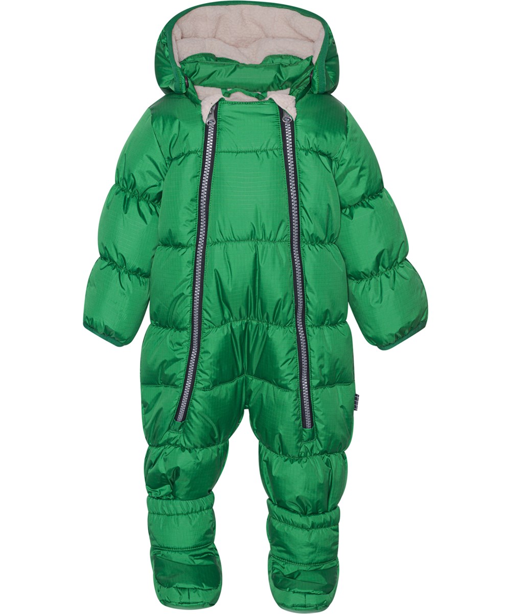 Hebe - Woodland Green - Green baby snowsuit