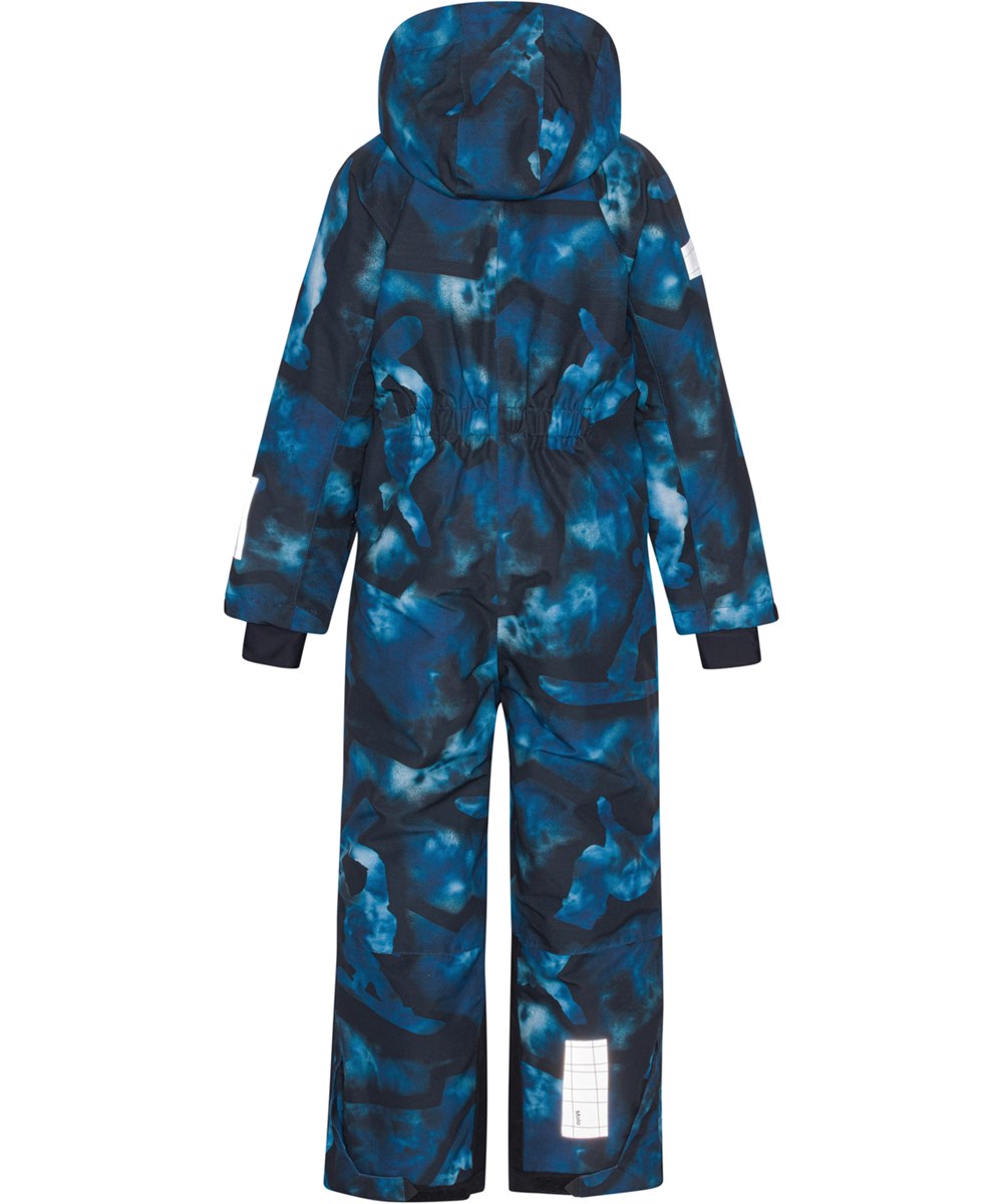 Hux - 360 Tie Dye - Recycled ski Snowsuit in blue tie-dye