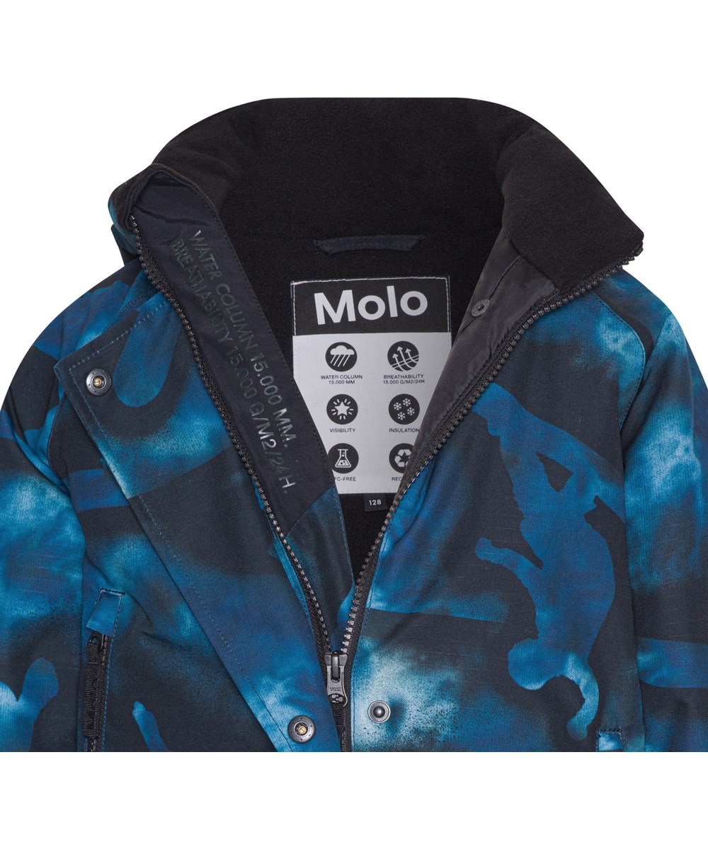 Hux - 360 Tie Dye - Recycled ski Snowsuit in blue tie-dye