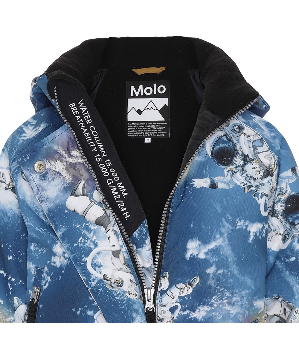 Hux - Astronauts - Recycled ski snowsuit in blue with an astronaut print