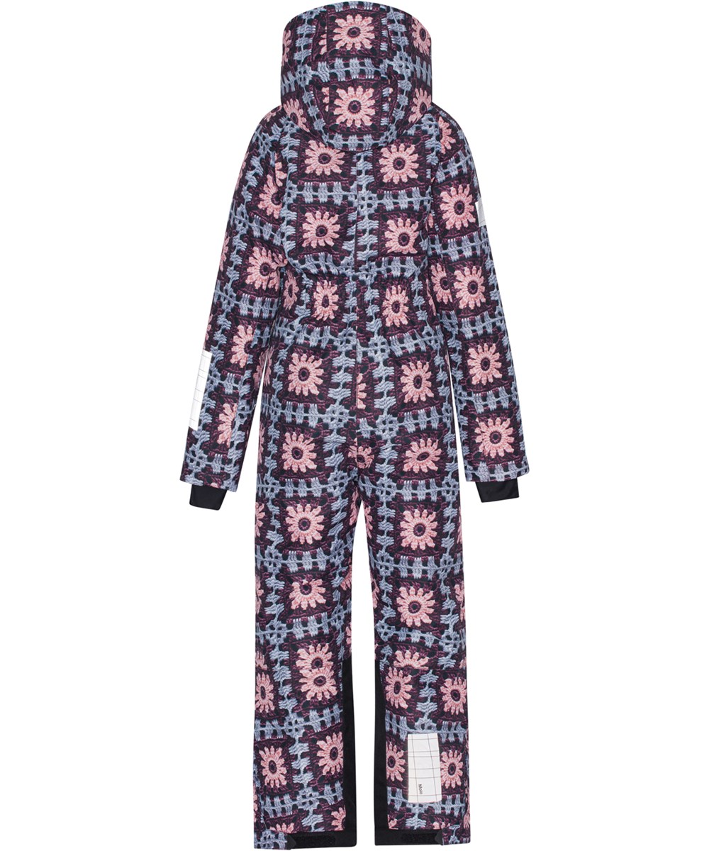 Hux - Crochet - Recycled ski snowsuit with crochet print