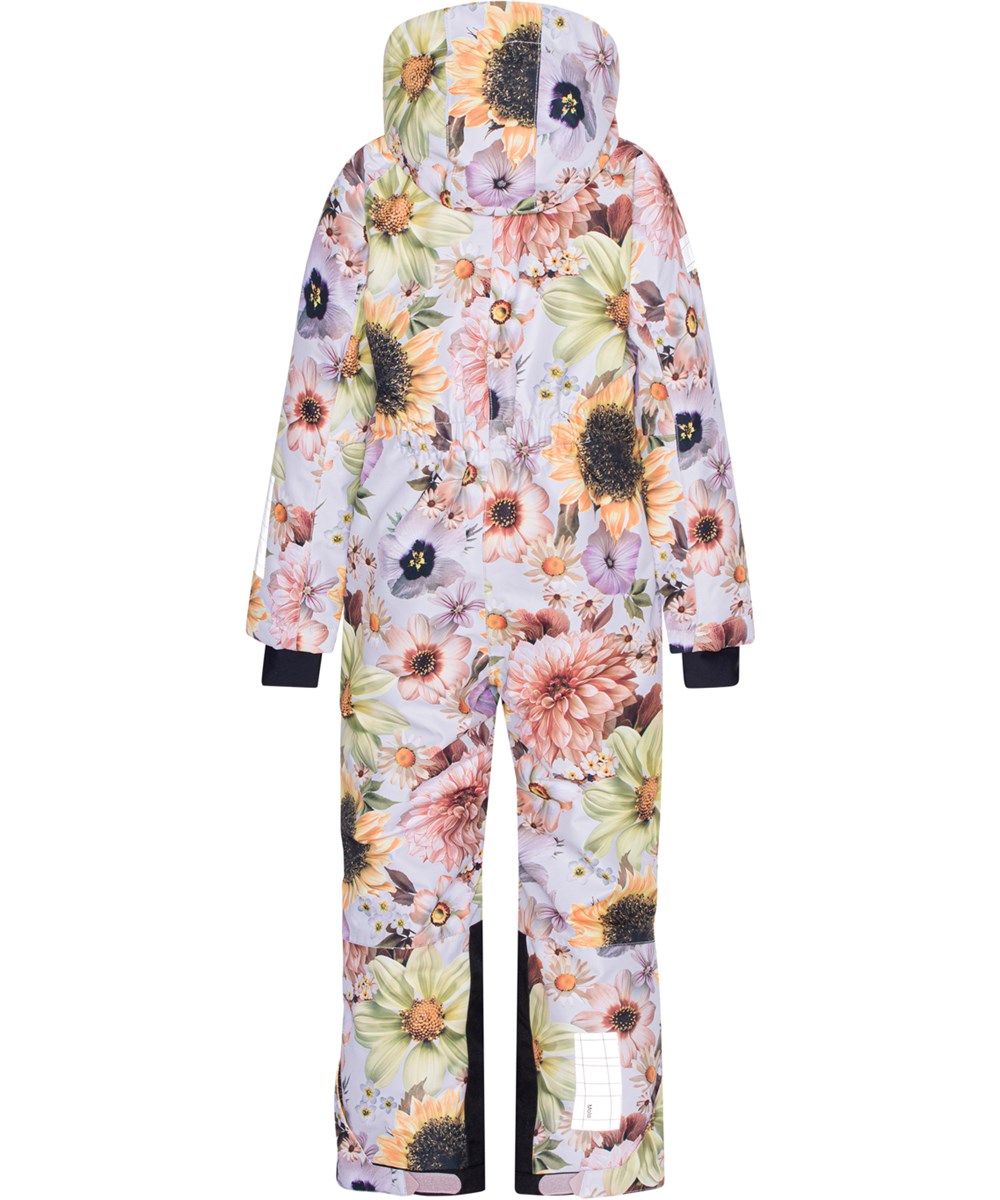 Hux - Retro Flowers - Recycled ski snowsuit with floral print