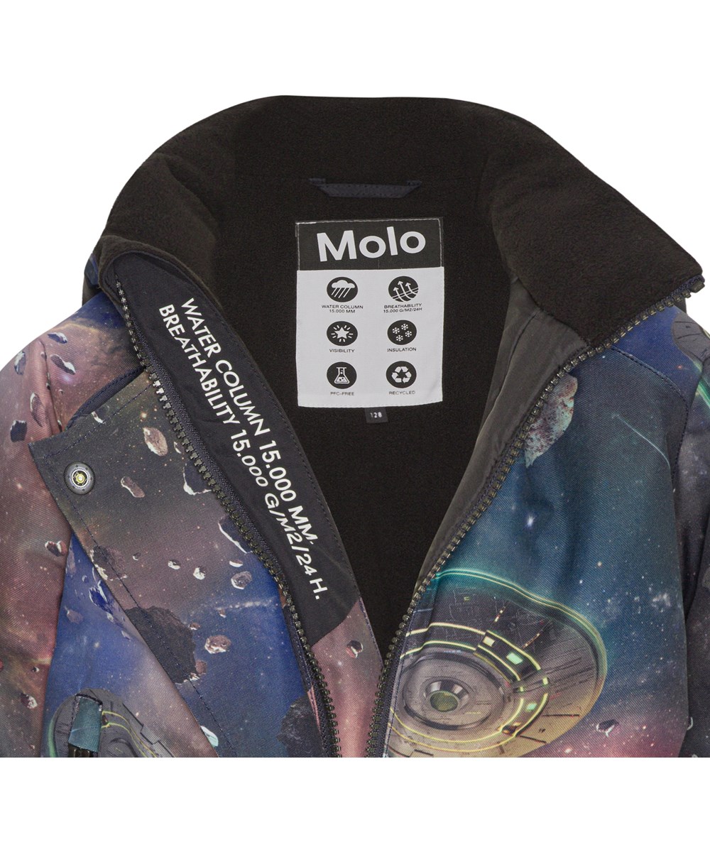 Hux - Space Journey - Recycled ski snowsuit with print of space ships and planets