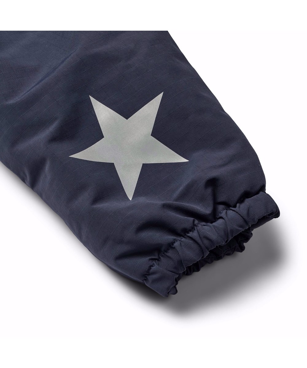 Hyde - Dark Night - Dark blue warm snowsuit for babies and toddlers in recycled polyester.