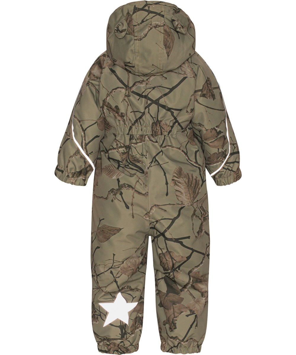 Hyde - Forest Leaves - Recycled dark green snowsuit with leaf print
