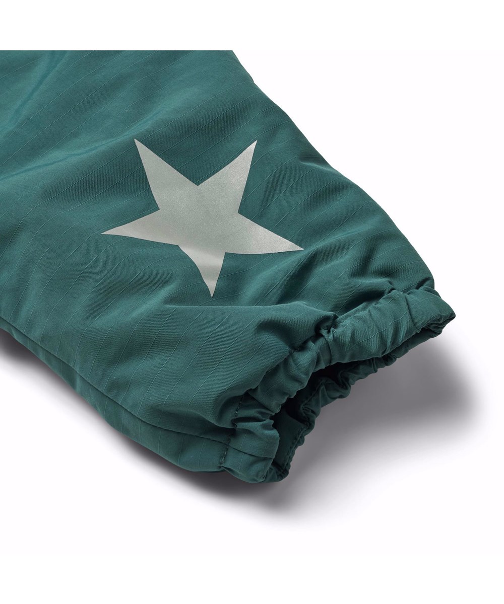 Hyde - Ponderosa Pine - Dark green warm snowsuit for babies and toddlers in recycled polyester.