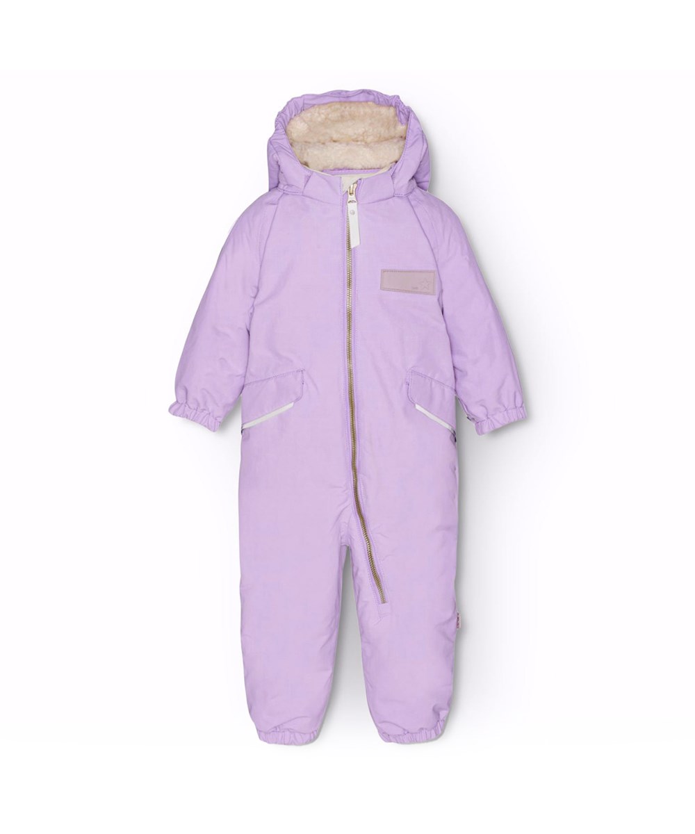 Hyde - Viola - Purple warm snowsuit for babies and toddlers in recycled polyester.