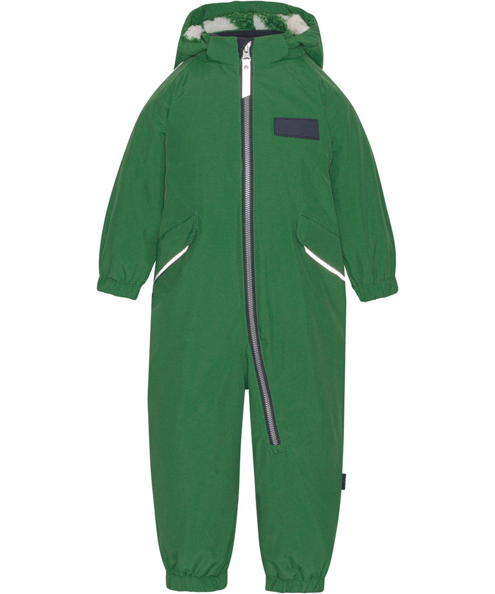 Hyde - Woodland Green - Recycled green snowsuit for young children