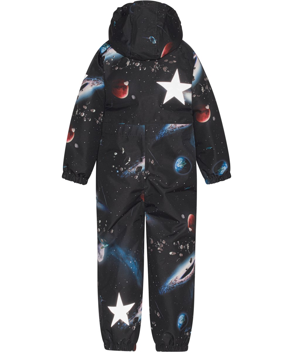 Pingo - Into Space - Recycled dark blue snowsuit with print of planets