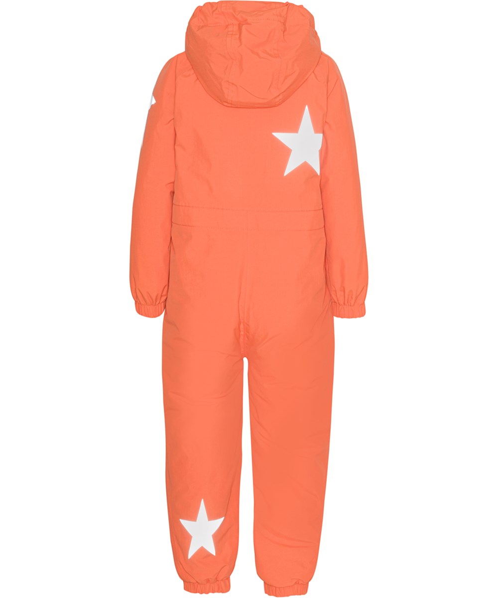 Pingo - Poppy - Recycled orange snowsuit with reflectors