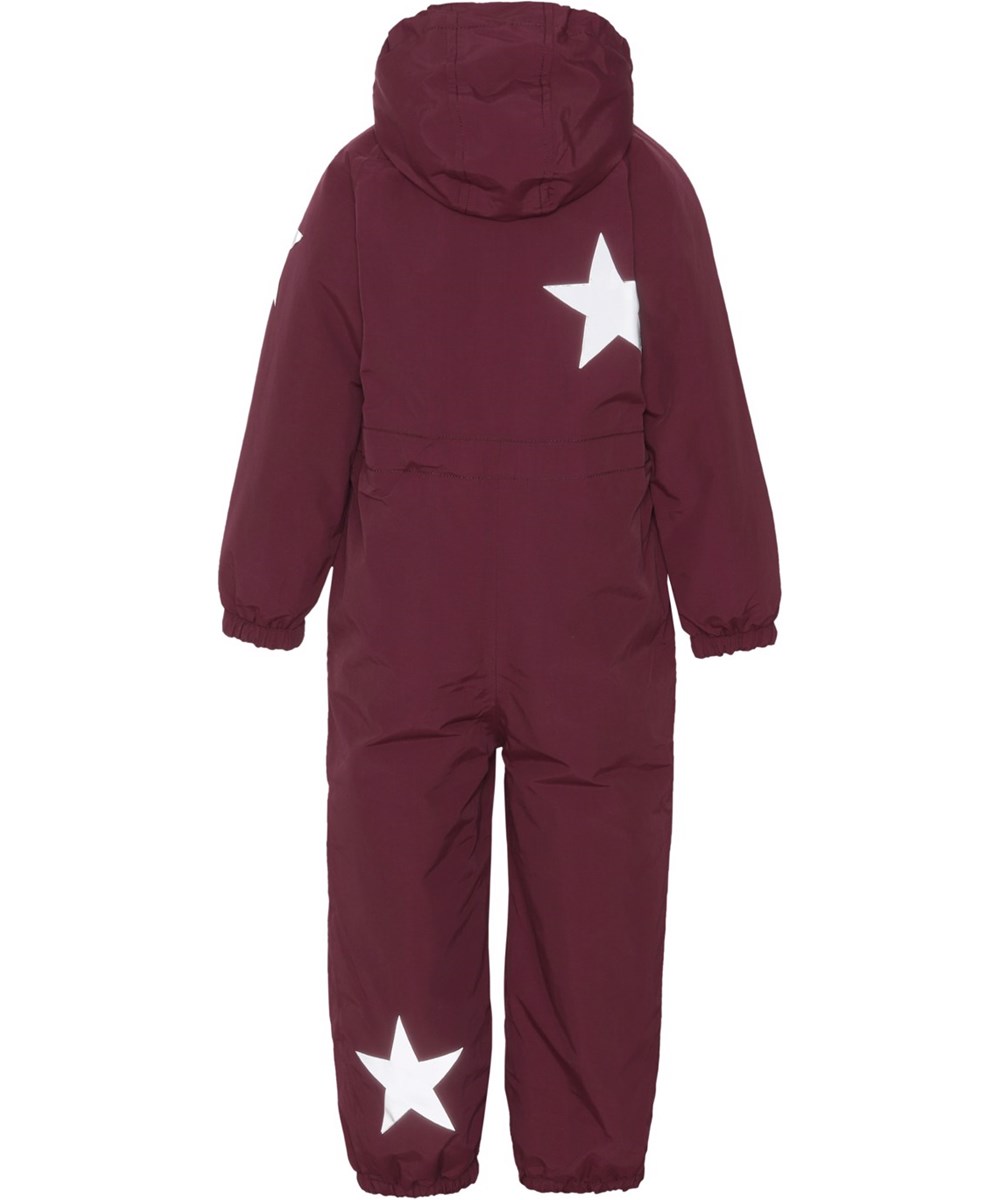 Pingo - Tulip Red - Recycled dark red waterproof snowsuit