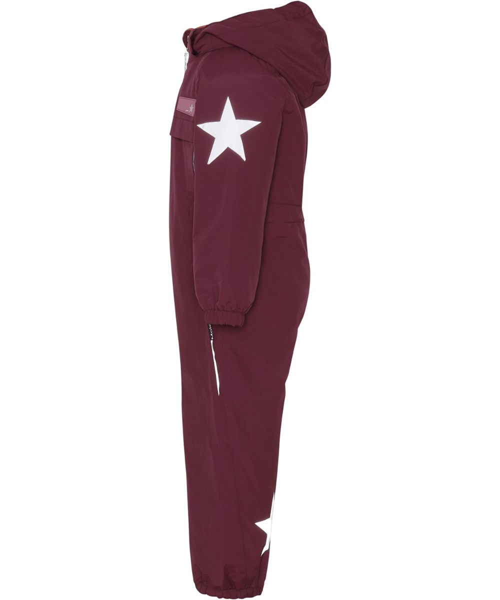 Pingo - Tulip Red - Recycled dark red waterproof snowsuit
