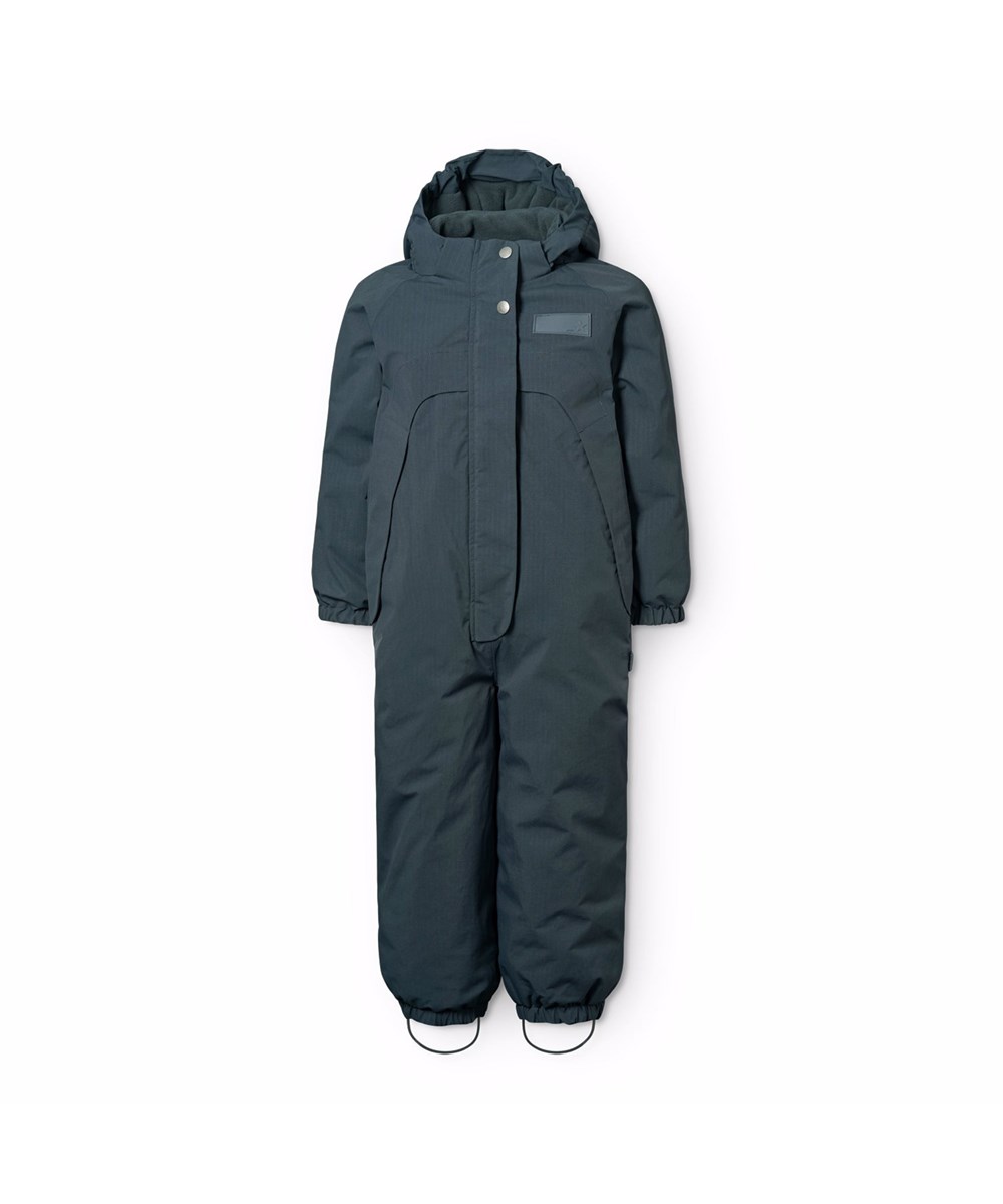 Pingo - Night Navy - Water-repellent dark blue jumpsuit, made of recycled nylon, suitable for temperatures down to -10°C.