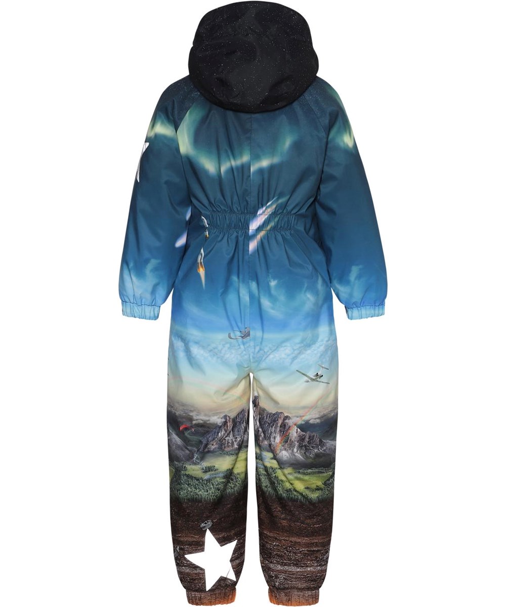 Polar - Entiery - Recycled snowsuit with a landscape print 