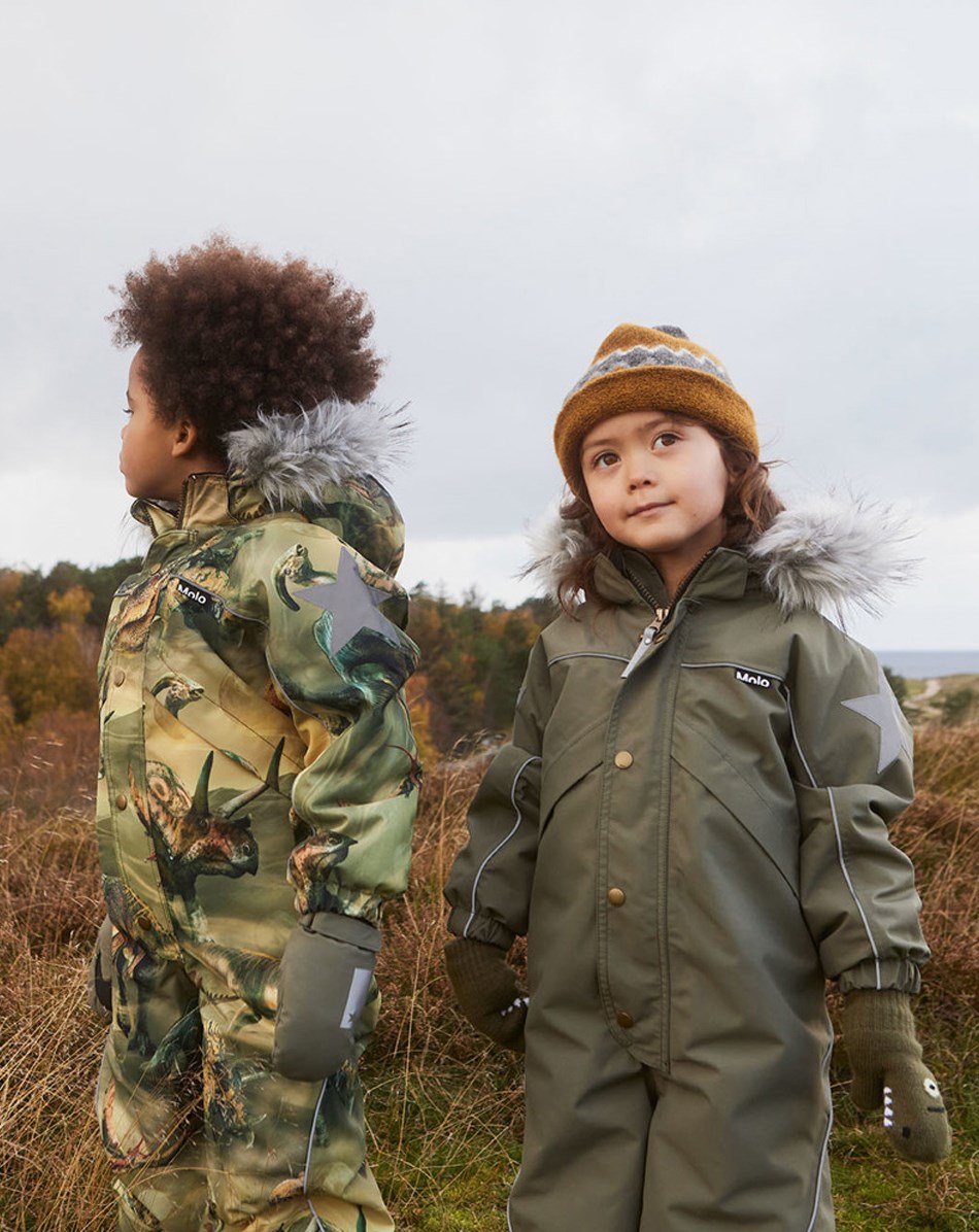 Polaris Fur - Ancient Time - Recycled snowsuit with dinosaur print