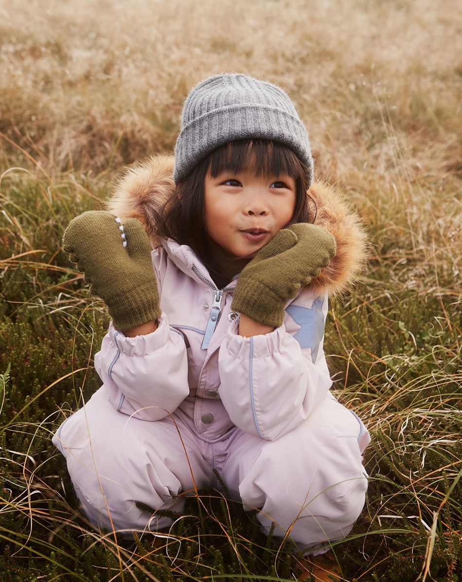 Polaris Fur - Berry Ice - Recycled snowsuit in pink with faux fur collar