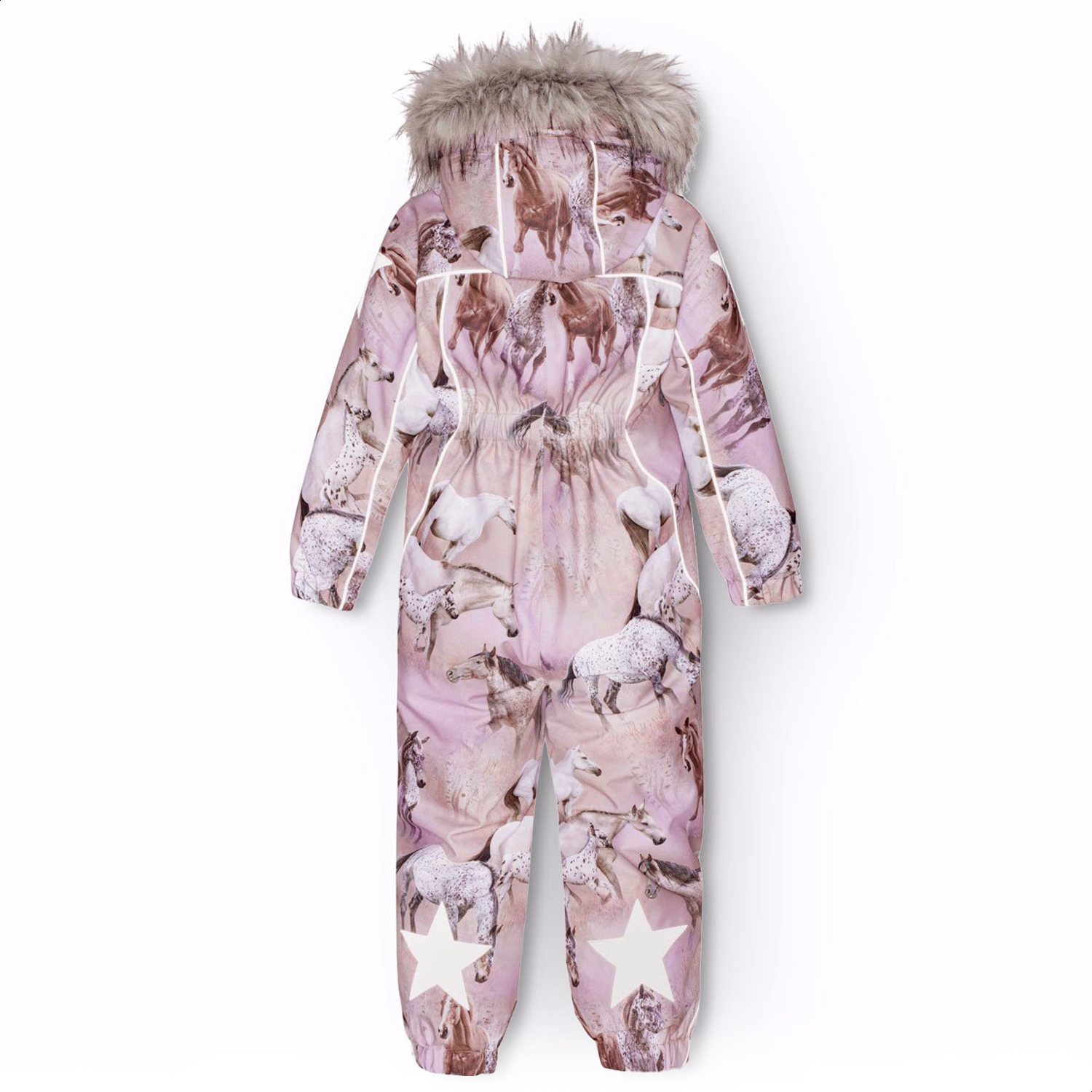 Polaris Fur - Dreamy Horses - Children's snowsuit in recycled