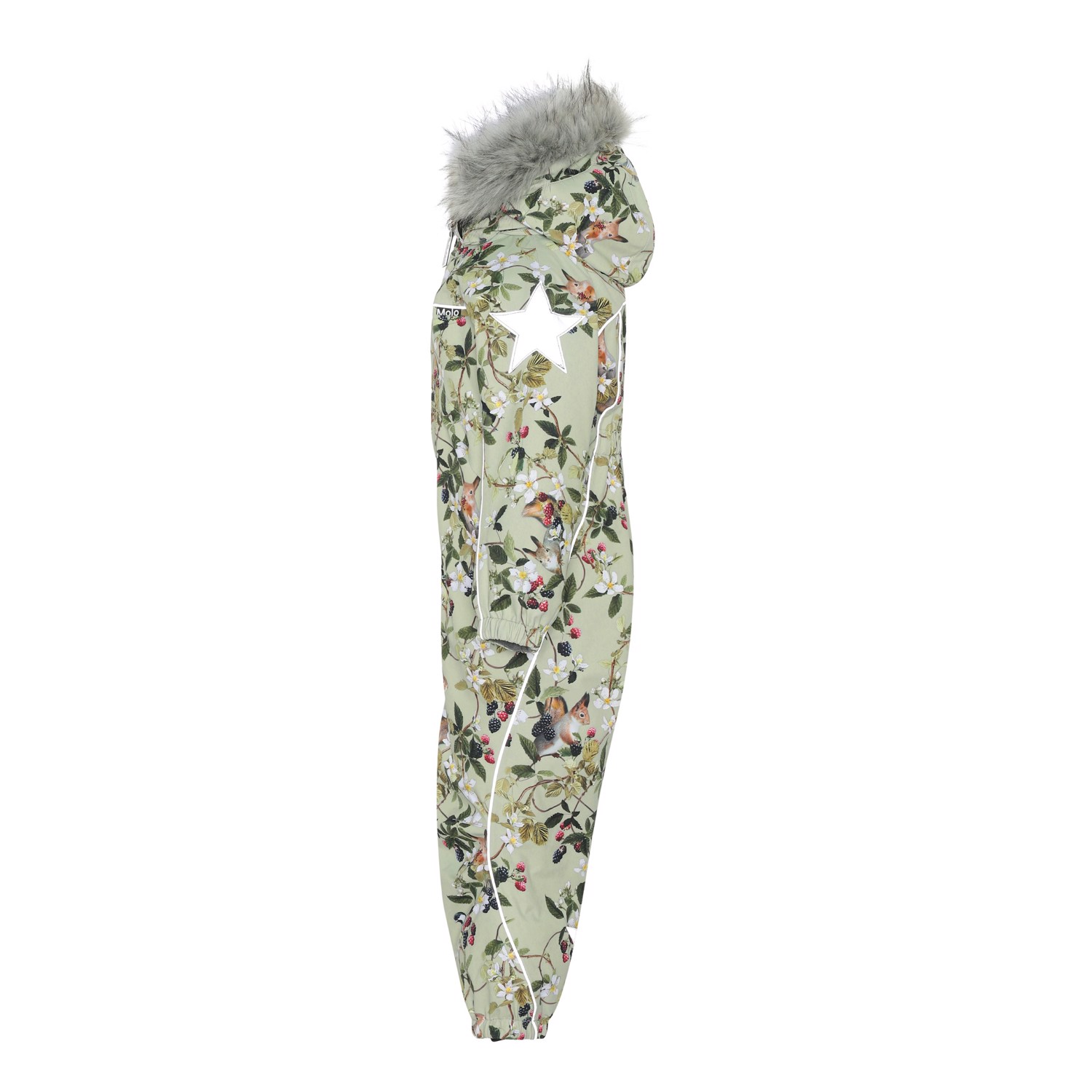 Polaris Fur - Forest Life - Recycled snowsuit with berries