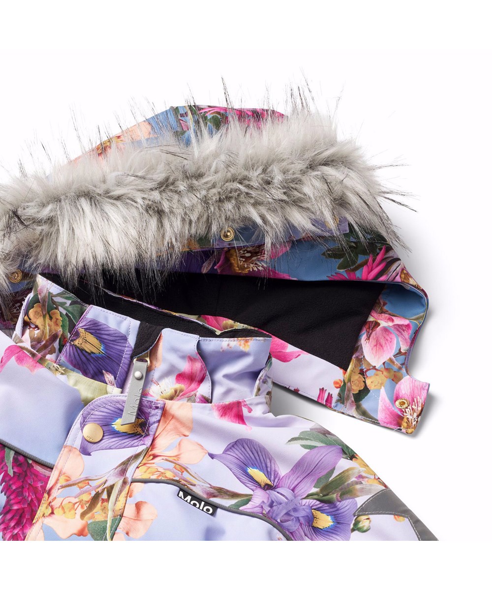 Polaris Fur - Gradient Bloom - Children's snowsuit in recycled polyester with floral print.