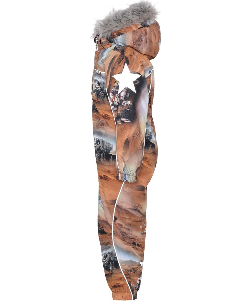 Polaris Fur - Mars - Recycled brown snowsuit with print of Mars 