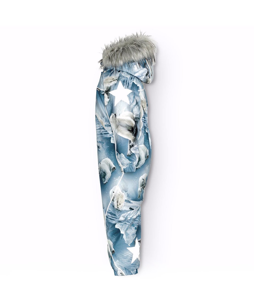 Polaris Fur - Polar Bear Joy - Children's snowsuit in recycled polyester with a cool print of polar bears.