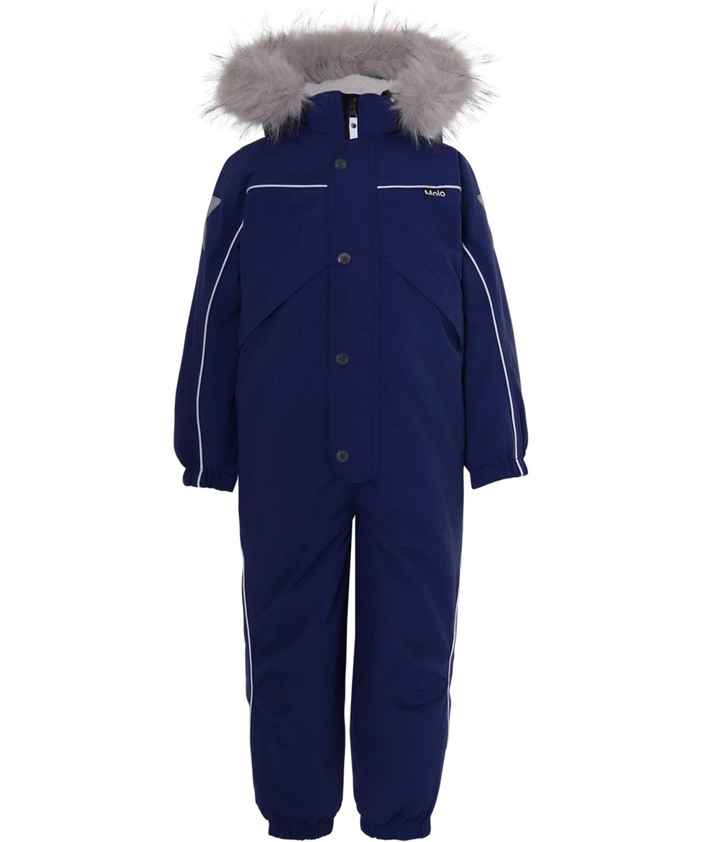Polaris Fur Recycle - Ink Blue - Recycled blue snowsuit fur collar