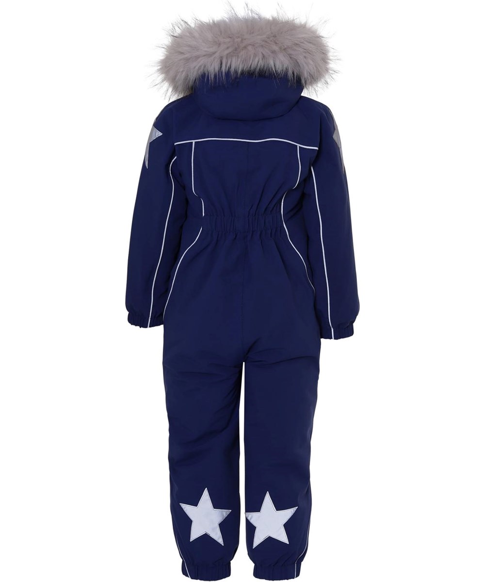 Polaris Fur Recycle - Ink Blue - Recycled blue snowsuit fur collar