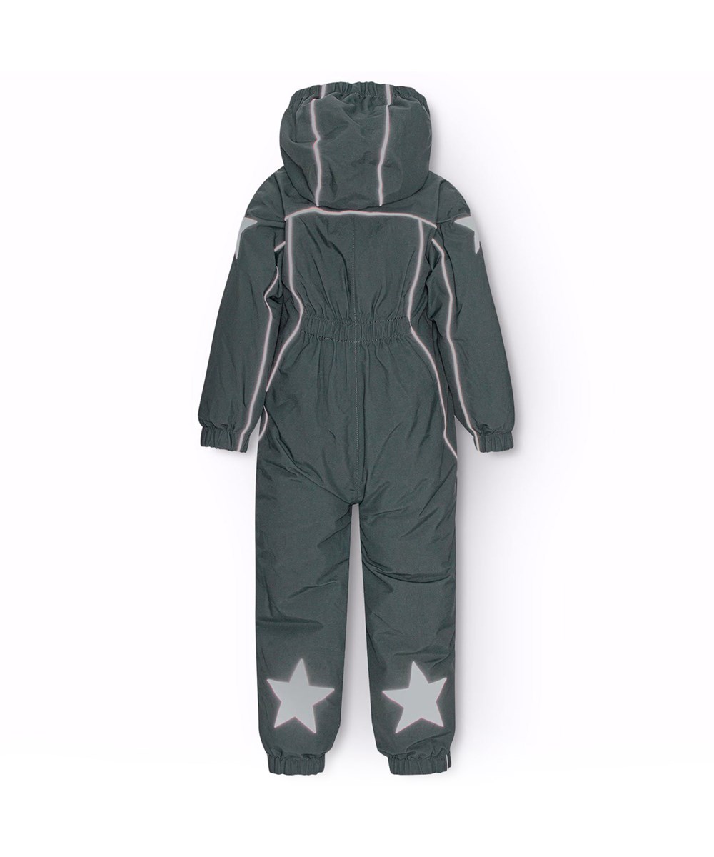 Polaris - Space Grey - Dark grey snowsuit for children in recycled polyester.