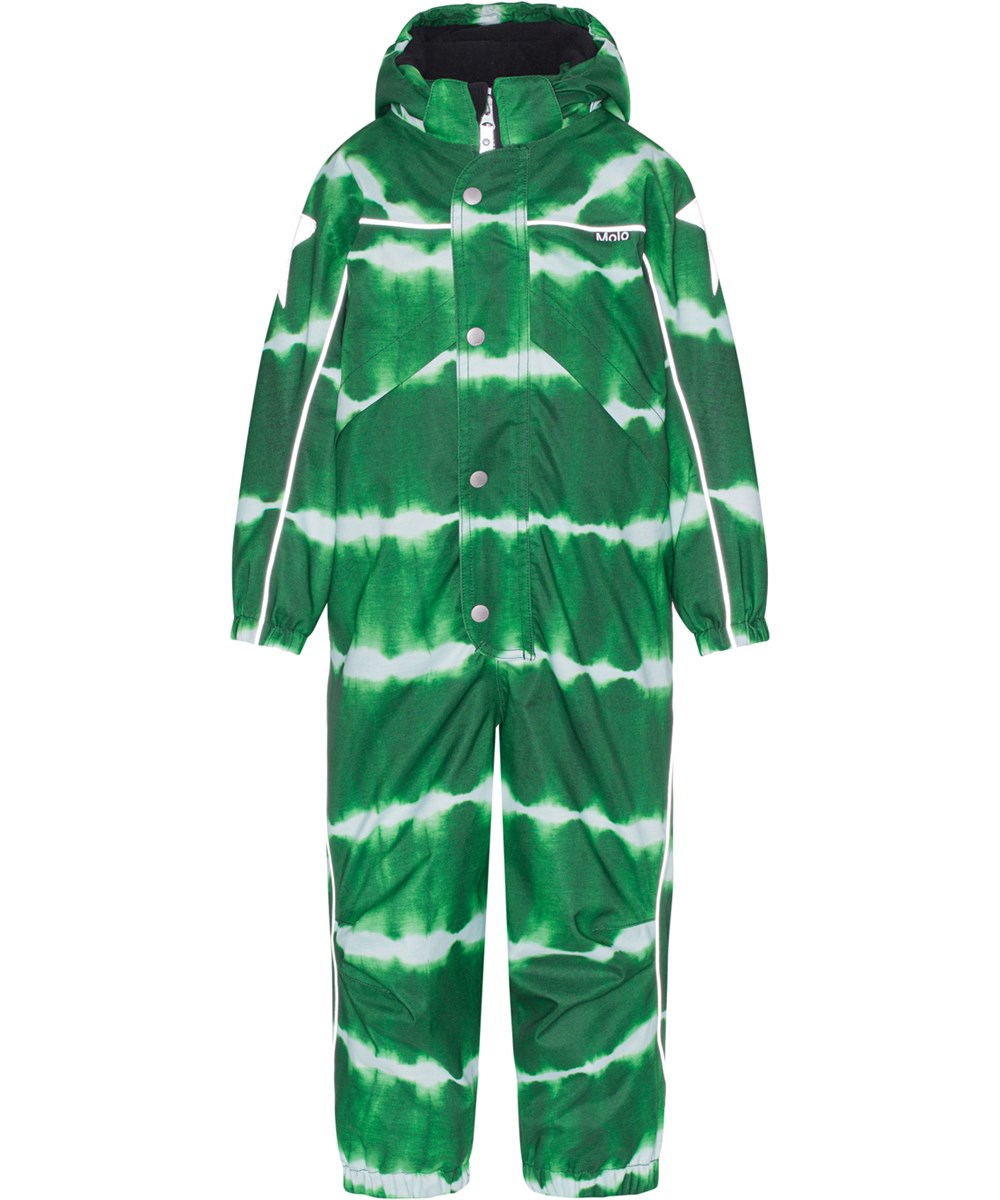 Polaris - Tie Dye Green - Recycled snowsuit with green tie-dye print