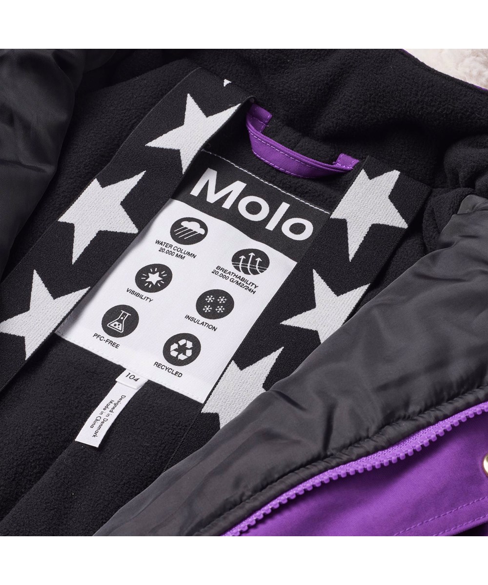 Polaris - Warm Purple - Purple children's snowsuit in recycled polyester.