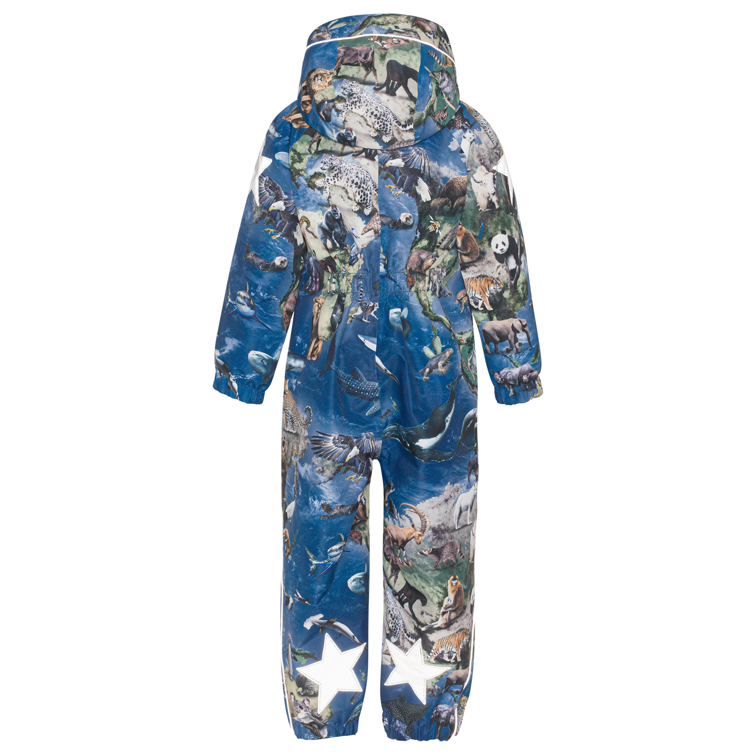 Polly Living Wildlife Blue summer suit in animal print Molo