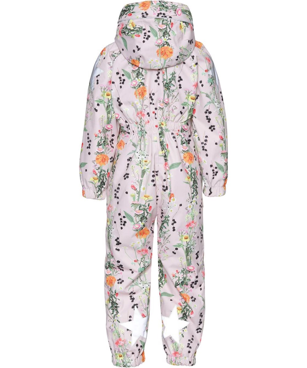 Polly - Vertical Flowers - Waterproof suit with floral print