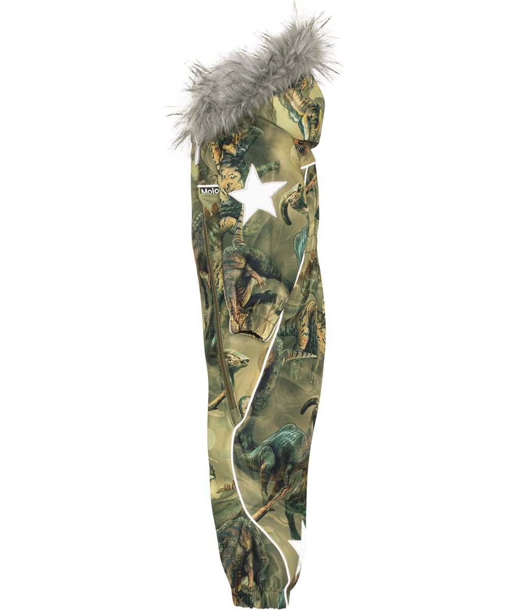 Pyxis Fur - Ancient Time - Recycled snowsuit with dinosaur print