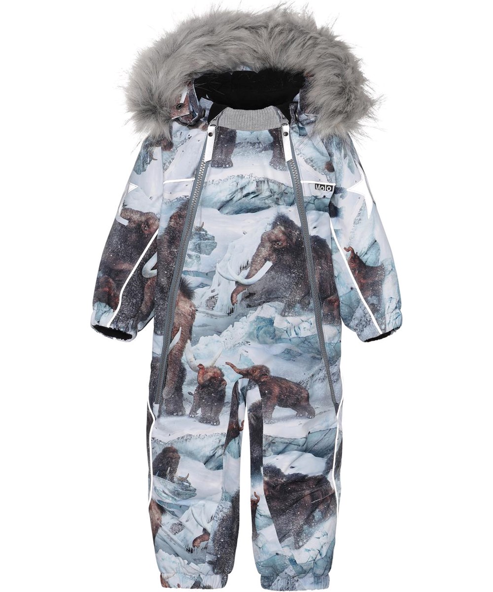 Pyxis Fur - Mammoth - Recycled baby snowsuit in mammoth print